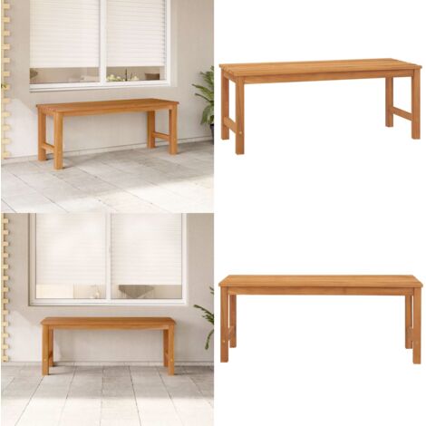 Panchina da Giardino 114 cm in Legno Massello di Teak - Panca in legno - Teak