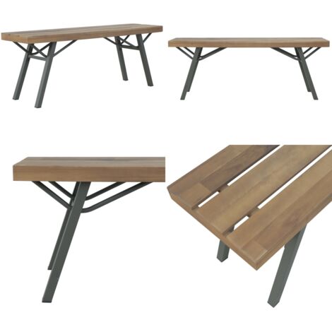 Panchina da Giardino 120 cm in Legno Massello d'Acacia - Panca in legno - Panca in acacia