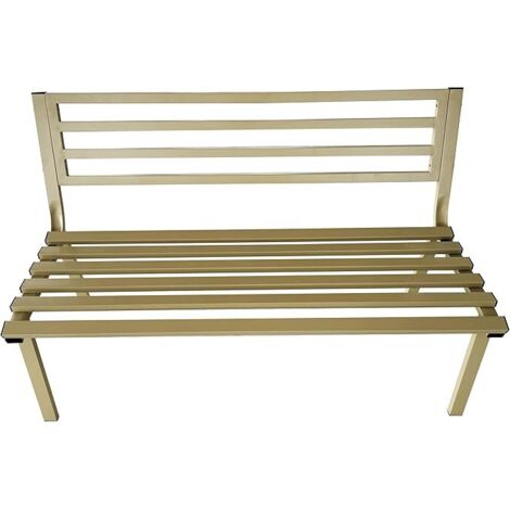 Panchina da Giardino 127x61x80 cm Montecarlo in Acciaio  Tortora