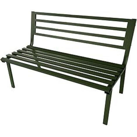 Panchina da Giardino 127x61x80 cm Montecarlo in Acciaio  Verde