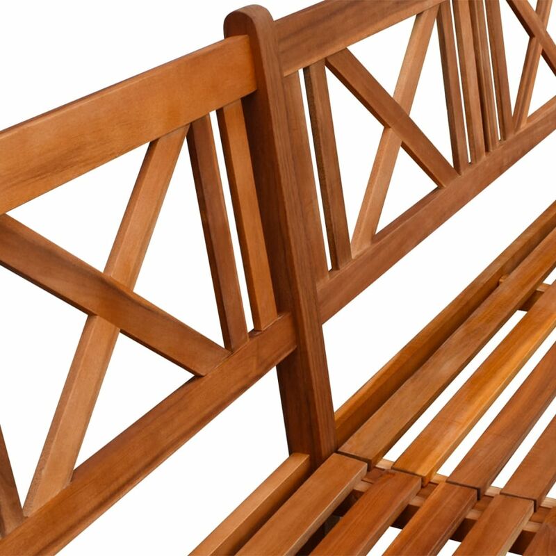 vidaXL Legno Massello di Acacia Panca da Giardino 120 cm Panchina per Esterni