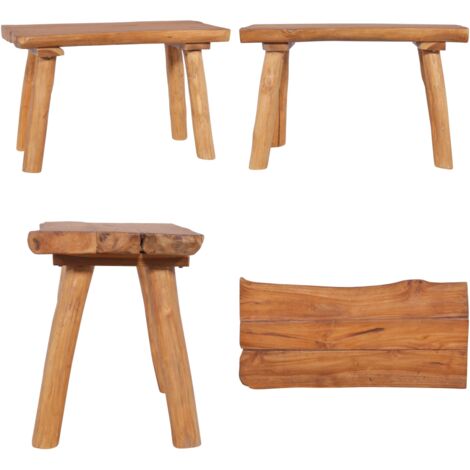 Panchina da Giardino 80 cm in Legno Massello di Teak - Panca in legno - Panca in teak