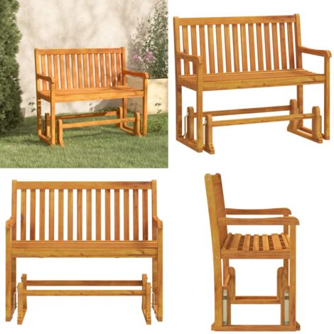 Panchina da Giardino a Dondolo 110 cm Legno Massello d'Acacia - Panchina a dondolo - Panchina in legno