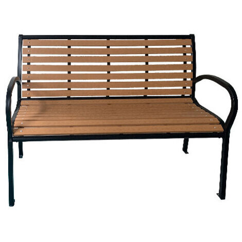 Panchina da giardino in acciaio verniciato marrone 125x60xH80 cm – Modello Alba – GDLC