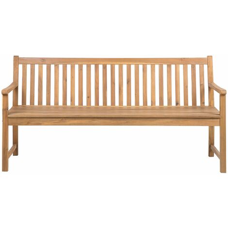 Panchina da Giardino in Legno di Acacia Chiaro a Doghe 120 cm Vivara