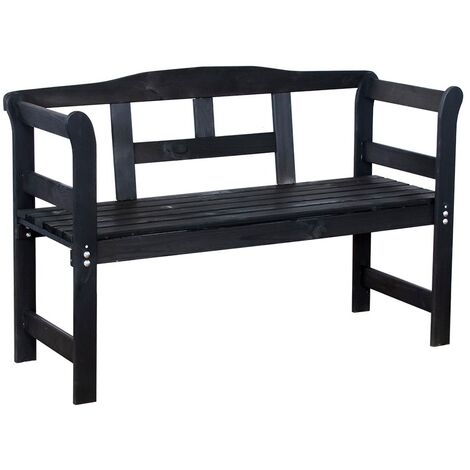 Panchina da giardino SenS-Line Friesen - Legno - Nero