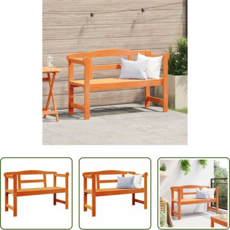 Panchina da terrazza -  Panchina da esterno Marrone 119 x 44 x 76 cm Pino massello