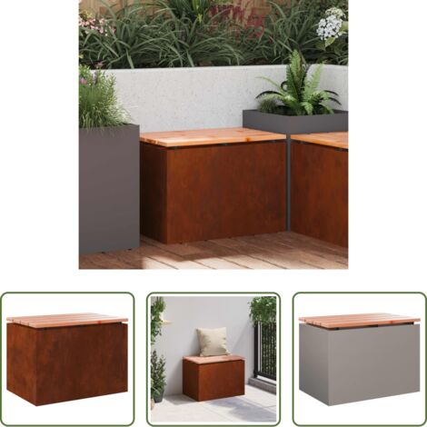 Panchina in acciaio corten -  Panchina da giardino Ruggine 60 x 40 x 43 cm acciaio corten