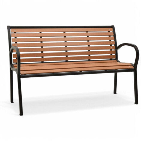 Panchina in acciaio da giardino marrone Alba 125x60xH80 cm