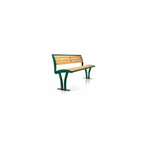 Panchina in acciaio e rivestimento in legno 164 x 57 x H 83,5 cm
