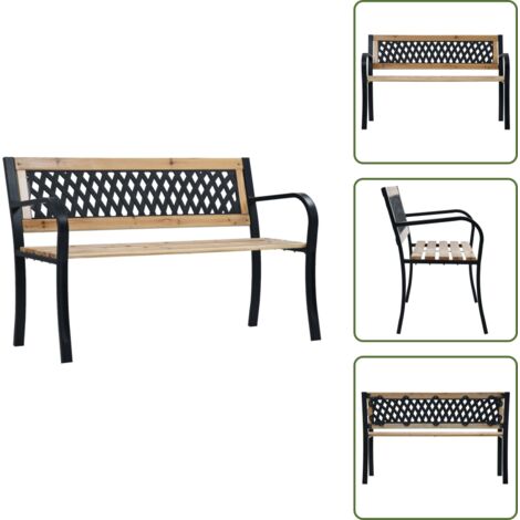 Panchina in acciaio - vidaXL Panchina da Giardino 120 cm in Legno - Panchina moderna
