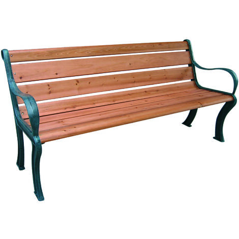 PANCHINA IN GHISA E LEGNO PANCA DA ESTERNO GIARDINO LUNG. 156 CM 26107