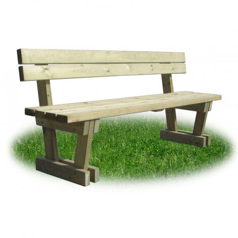 Panchina in Legno di Pino Impregnato 190 x 55 x H 80 cm