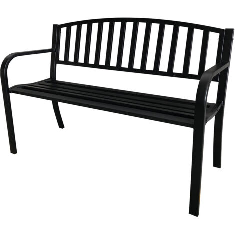 PANCHINA 'LASIN' cm. 119 x 50 x h.75 - nera
