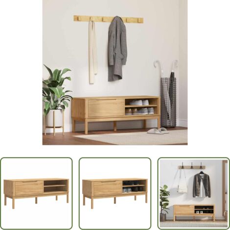 Panchina per ingresso -  Panchina per corridoio FLORO Marrone cerato 115 x 40 x 45 cm