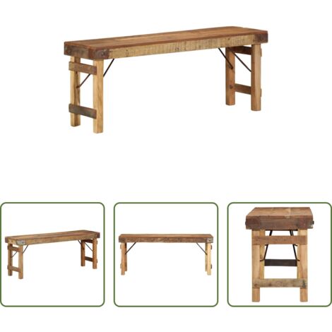 Panchina rustica -  panchina Naturale 110 x 35 x 46 cm Legno Vecchio Recuperato