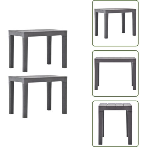 Panchine all'aperto - vidaXL Panchine da Giardino 2 pz Mocca in Plastica - Panchine in legno sintetico