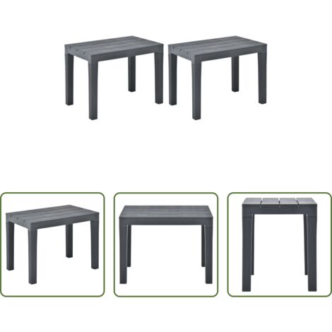 Panchine da esterno -  Panchine da Giardino 2 pz Antracite in Plastica