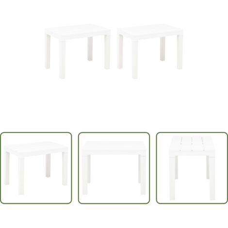 Panchine da esterno - Panchine da Giardino 2 pz Bianco in Plastica