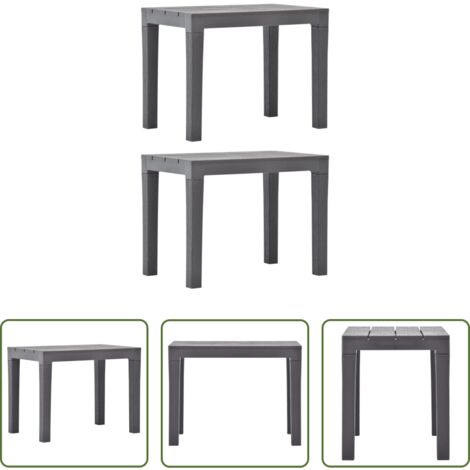 Panchine da esterno - Panchine da Giardino 2 pz Mocca in Plastica