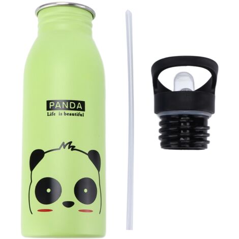Panda 500ml Isolierte Edelstahl-Trinkflasche mit Saugnapfverschluss für Sport und Wandern