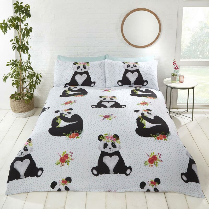Panda Fun-Filled, Duvet Set, Multi, Size: Single - 135cm x 200cm