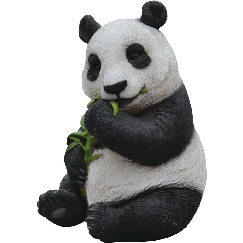 Vivid Arts - Panda mangeant de l'eucalyptus en résine