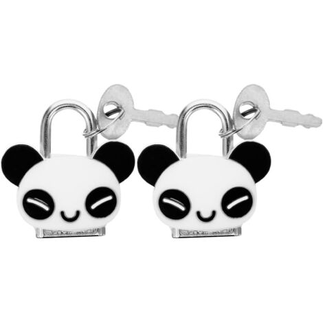 panda miniature en silicone lot de 2 un cadenas unique pour