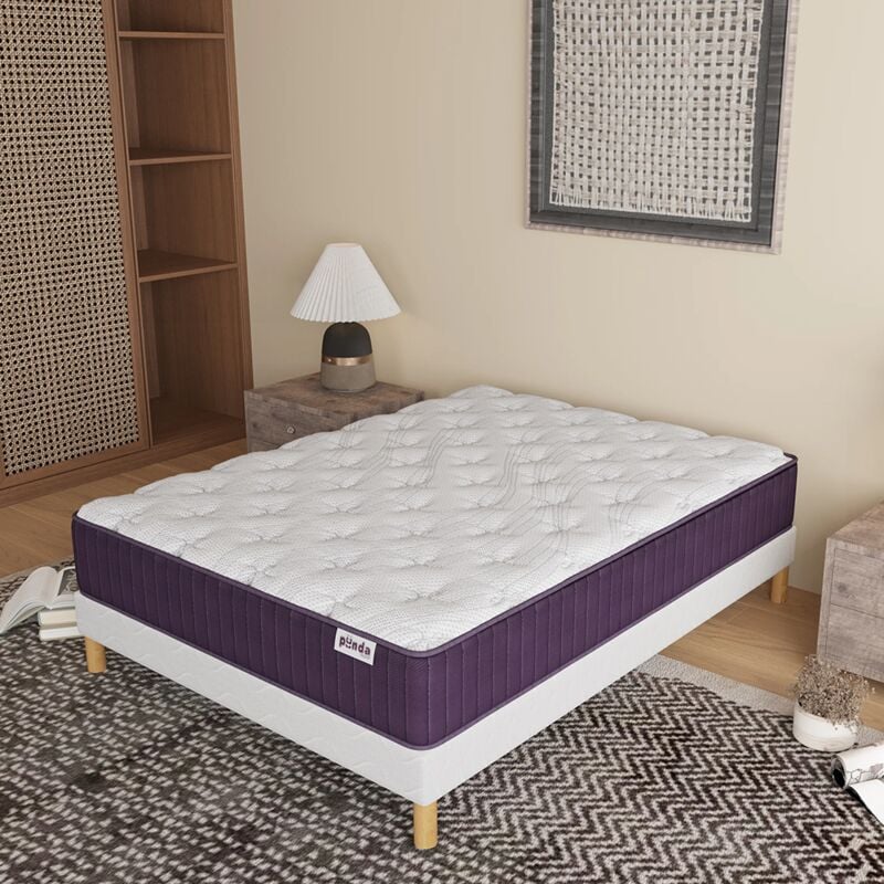 Panda purple Matelas 160x200 Hauteur 31cm