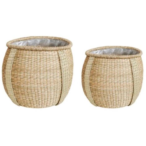 Pando Seagrass Basket (Set of 2) - Seagrass - Natural