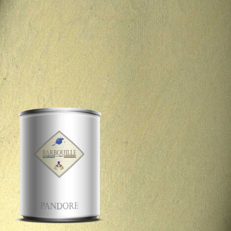 Pandore 1L  Peinture effet Métallisée Couleur  PLATINE JAUNE  LIMBES avec spatule