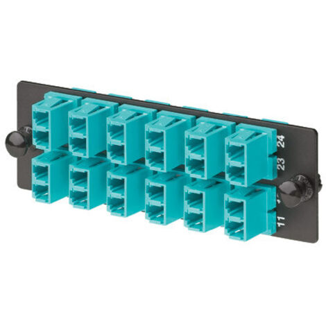 Panduit FAP12WAQDLCZ adattatore di fibra ottica LC Nero