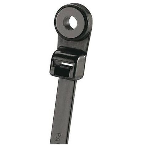 Panduit PLC2S-S10-C0 PLC2S-S10-C0 Fascetta per cavi 201 mm 4.80 mm Nero con occhiello di montaggio, Stabilizzato ai