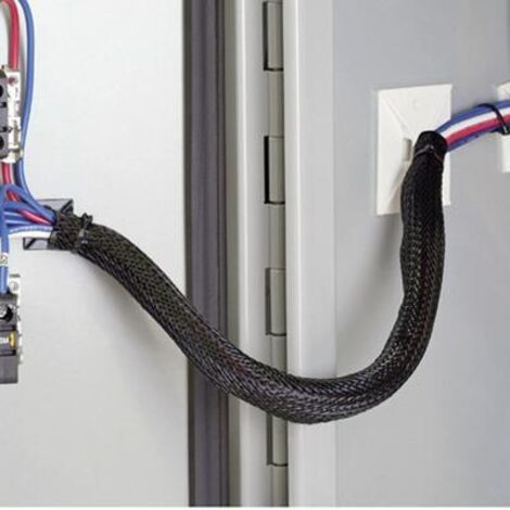 Panduit SE25PSC-TR0 gaine tressée noire protection câble