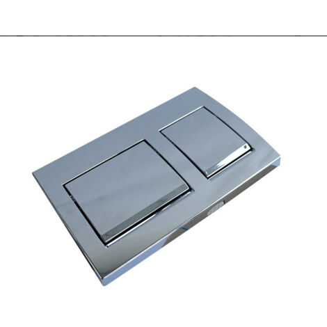 Panel Alpha15 para inodoro, con aspecto de acero inoxidable, para sistemas de doble descarga.