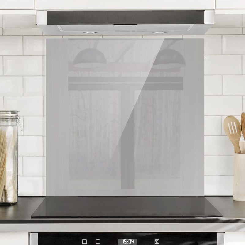 

Panel antisalpicaduras de cristal - Agate Grey - Cuadrado 1:1 Dimensión LxA: 59cm x 60cm