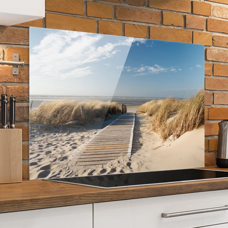 

Panel antisalpicaduras de cristal - Baltic Sea Beach - Horizontal 2:3 Dimensión LxA: 59cm x 90cm