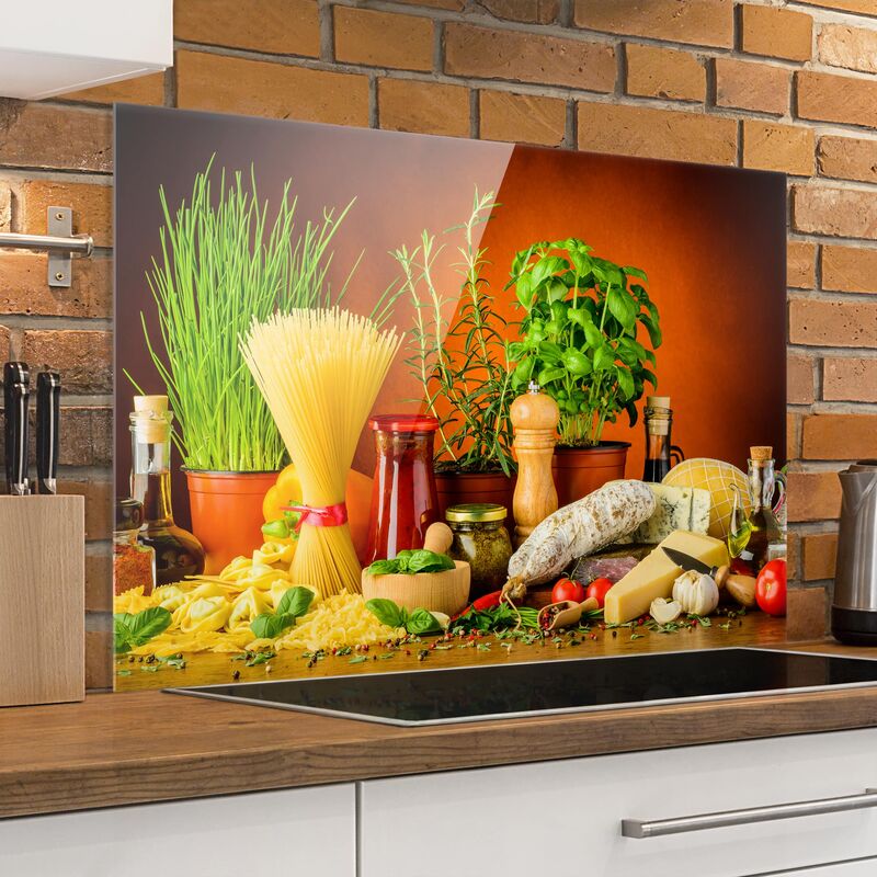 

Panel antisalpicaduras de cristal - Italian Kitchen - Horizontal 2:3 Dimensión LxA: 40cm x 60cm
