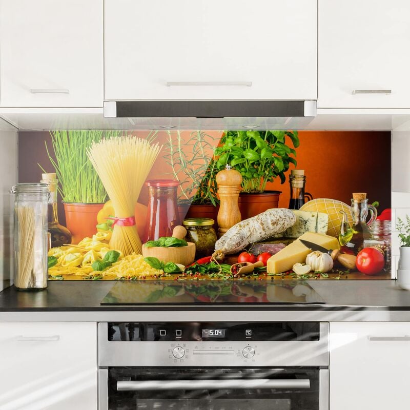 

Panel antisalpicaduras de cristal - Italian Kitchen - Panorámico Dimensión LxA: 50cm x 125cm