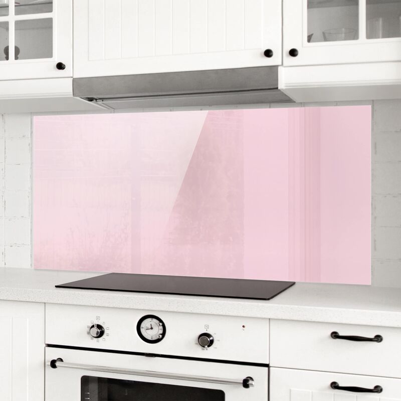 

Panel antisalpicaduras de cristal - Rose - Panorámico Dimensión LxA: 50cm x 125cm