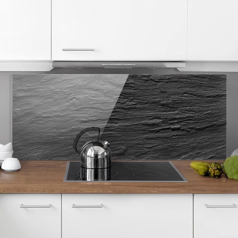 

Panel antisalpicaduras de cristal - Slate - Panorámico Dimensión LxA: 40cm x 100cm