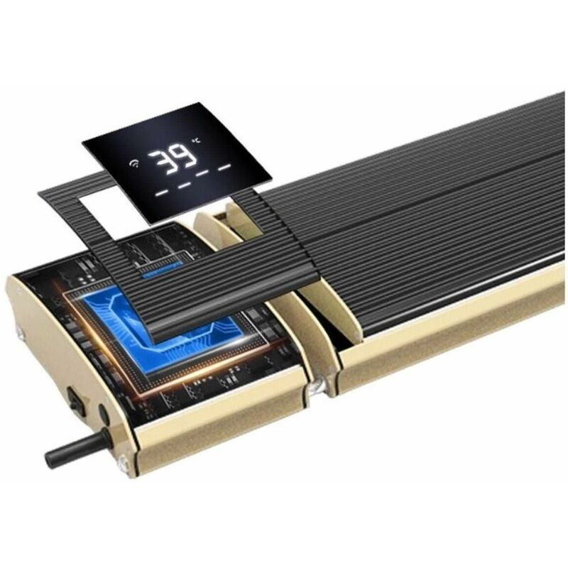 

Panel Calefactor infrarrojos WiFi APP cm 2095x18,9x6,7 SINED 3200-WIFI - Negro