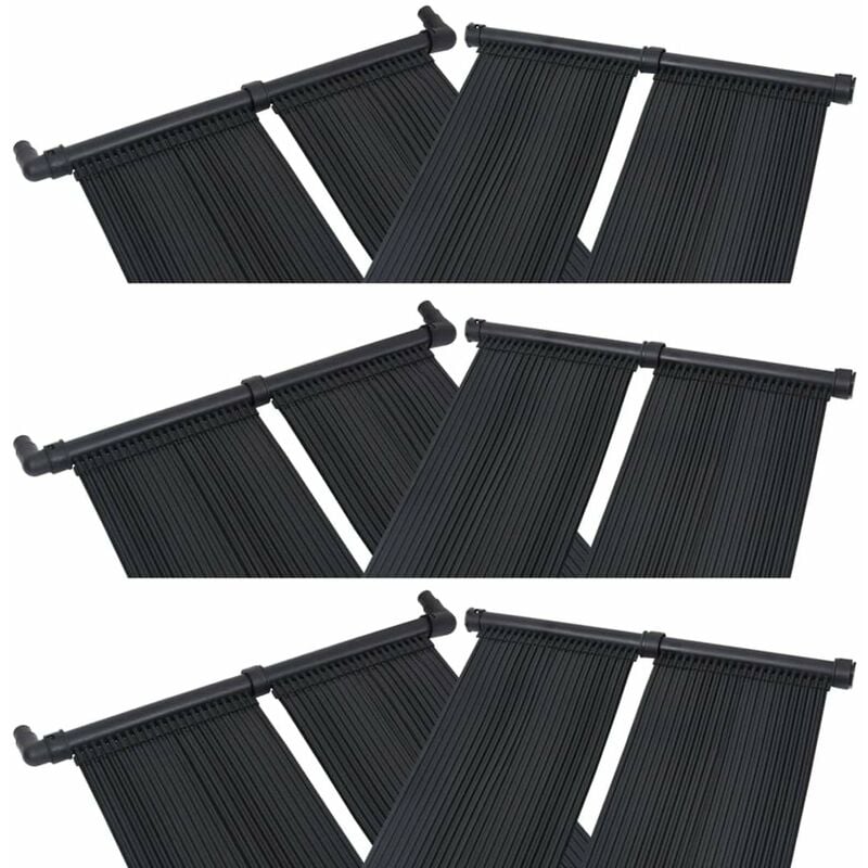 

Panel calentador solar para piscinas 6 unidades 80x310 cm