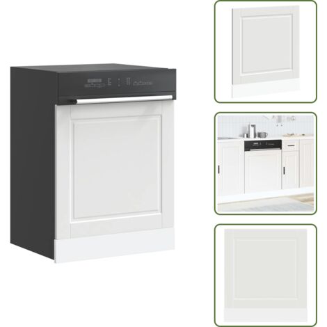Panel de cocina - vidaXL Panel para lavavajillas Porto madera contrachapada blanco - Madera de ingeniería