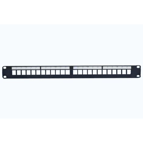 Panel de conexión LanView STP CAT6A de 24 puertos, 1U, para rack de 19"