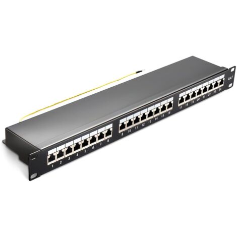 Panel de conexiones CAT 7 - 24 puertos - Modular - Para módulos Keystone - 19" - RJ45 - Modular para módulos Keystone - Cable de red LAN blindado - Montaje en rack