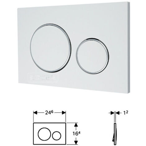 Panel de control de cisterna – Sigma 20 – Doble descarga – Blanco brillante – Instalación universal