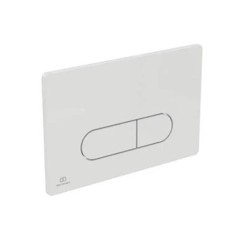 LE SANITAIRE Panel de control mural de doble volumen OLEAS para inodoros suspendidos, blanco.