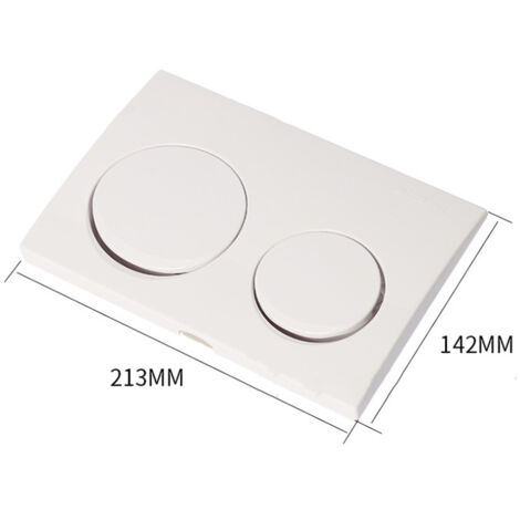 Panel de descarga para Alpha10 Dualflush en color blanco –  Sigma para todas las cisternas de inodoro, construcción de plástico de alta calidad con función de ahorro de agua ajustable.