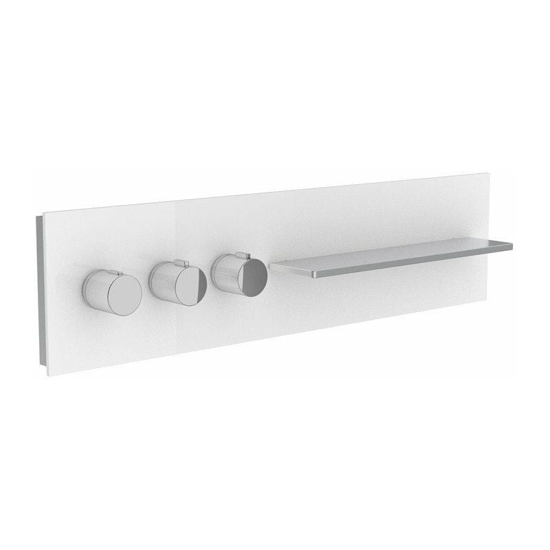 

Keuco - Panel de ducha / bañera METIME_SPA DN 20, 800 x 200 mm asas vidrio izquierdo gasolina (RAL 5020), transparente